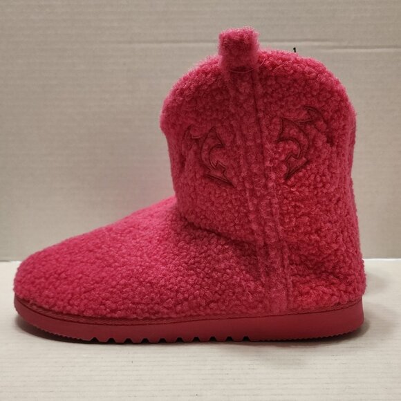 New Mia Girl Pink Western Bootie Slippers - Woman's size 11 - Picture 3 of 8